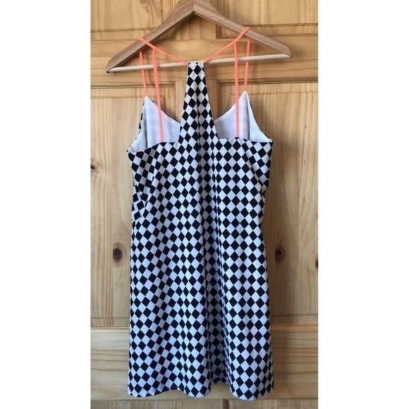 ALYA retro racing check neon strap dress size small - Picture 3 of 9